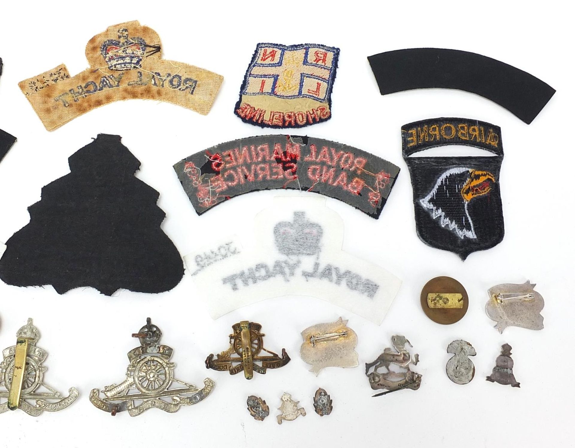 British military interest cloth patches and badges, some silver and enamel including Royal Artillery - Image 6 of 6