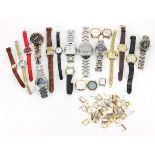 Selection of ladies and gentlemen's wristwatches including Accurist Chronograph, Seiko Titanium,