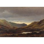 Frederick T Sibley - Near Crawford, Lanarkshire, Scottish oil on canvas, mounted and framed, 50cm