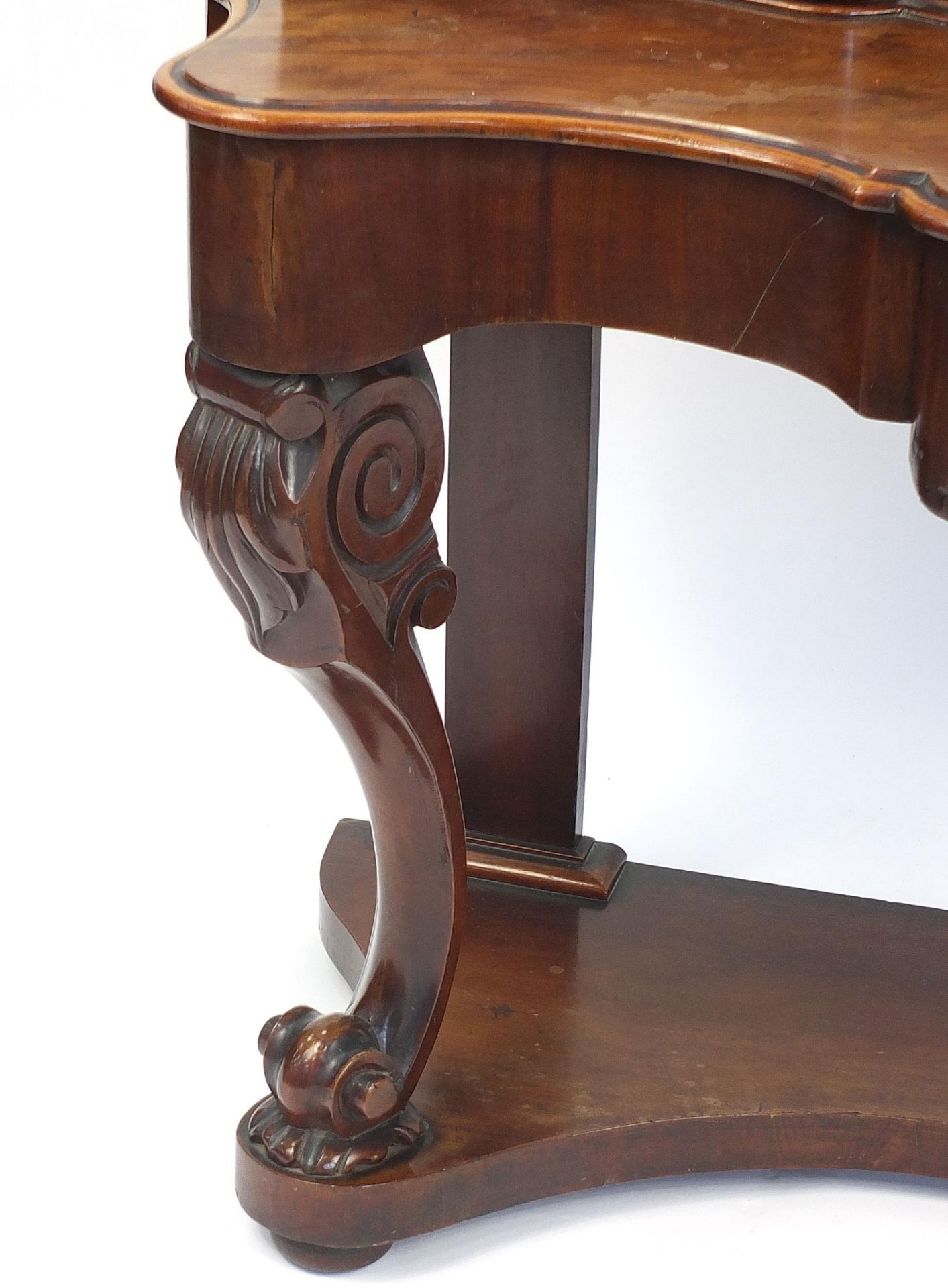 Victorian mahogany Duchess dressing table with swing mirror, 155cm H x 120cm W x 53cm D - Image 4 of 5