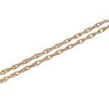 9ct gold necklace, 44cm in length, 0.8g