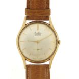 Bentima, gentlemen's 9ct gold manual wristwatch, 33mm in diameter