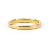 22ct gold wedding band, size I, 3.0g