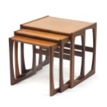 G-Plan, nest of three teak occasional tables, the largest 49cm H x 54cm W x 43cm D