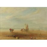 Frederick Thomas Underhill - Sea coast, North Wales, oil on canvas, mounted and framed, 52cm x