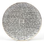 Grayson Perry, 100% Art porcelain plate, The Holburne Museum stamp to the base, 22cm in diameter