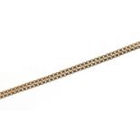 9ct gold box link necklace, 54cm in length, 4.8g