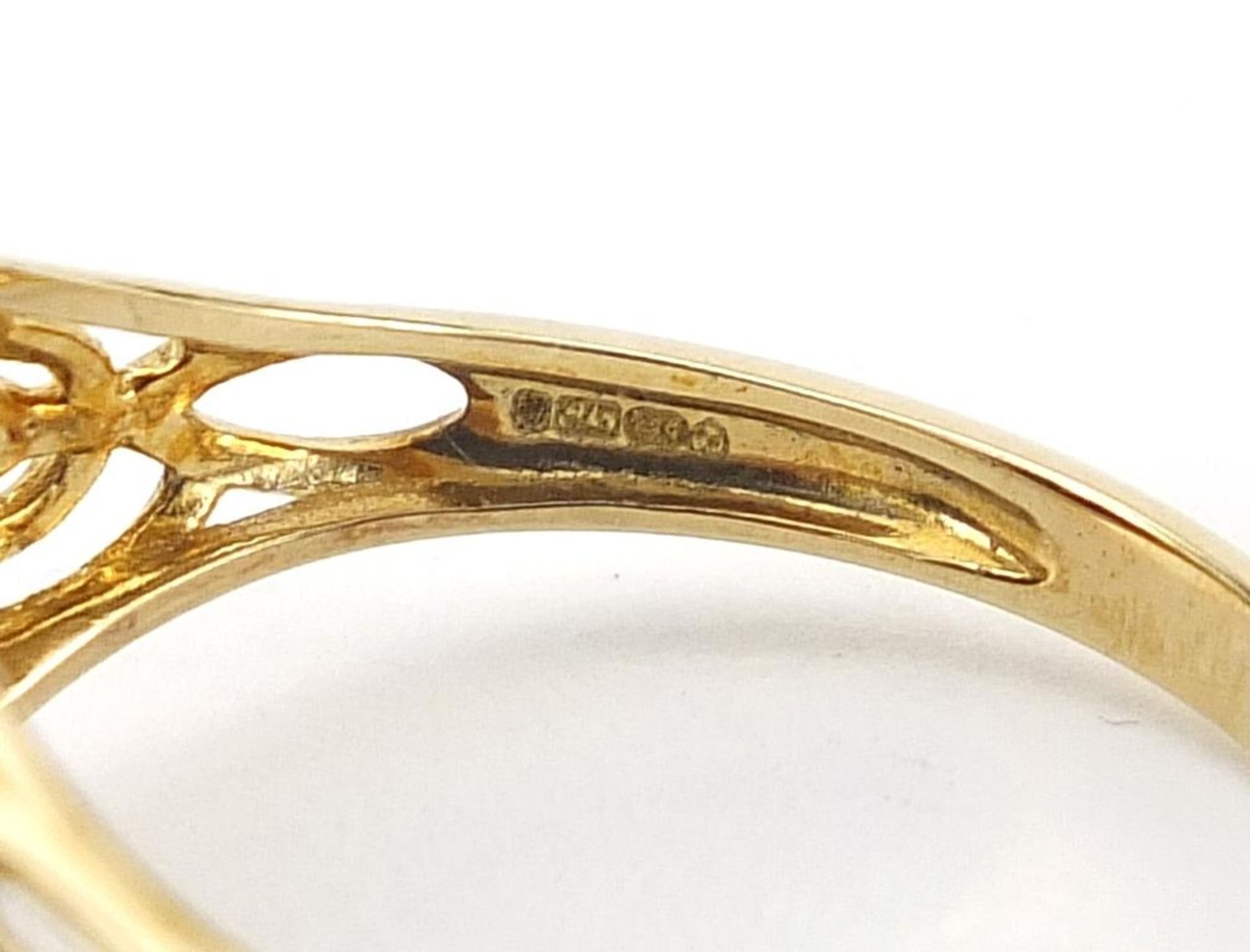 9ct gold and black onyx Jaguar car mascot ring, size V, 4.3g - Image 5 of 5