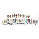 Vintage Star Wars action figures and accessories including Luke Skywalker