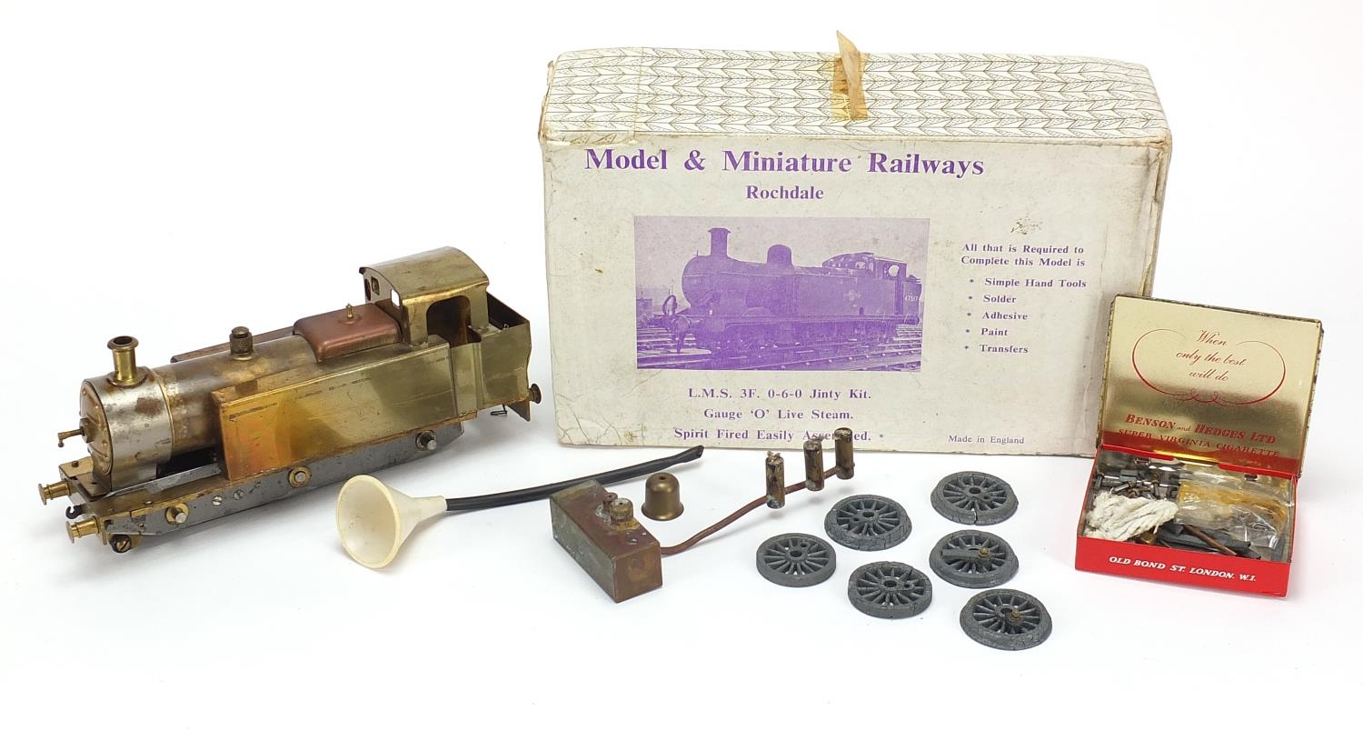 0 gauge Jinty kit live steam engine with accessories and box, 22cm in length