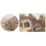 Merrgottswald, Luzern, two Swiss watercolours, each dated August 83, unframed, the largest 35cm x