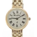 Woodford, silver ladies quartz wristwatch, 22mm in diameter, 22.5g