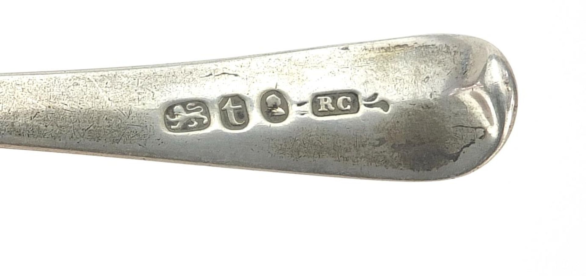 Georgian and later silver including caddy spoon, napkin rings and teaspoons, various hallmarks, - Image 6 of 7