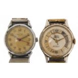 Two vintage gentlemen's wristwatches comprising Smith's Empire and Yedman, 30mm and 33mm in diameter