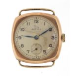 Record, gentlemen's 9ct gold wristwatch with subsidiary dial, the case 29mm wide, 20.8g