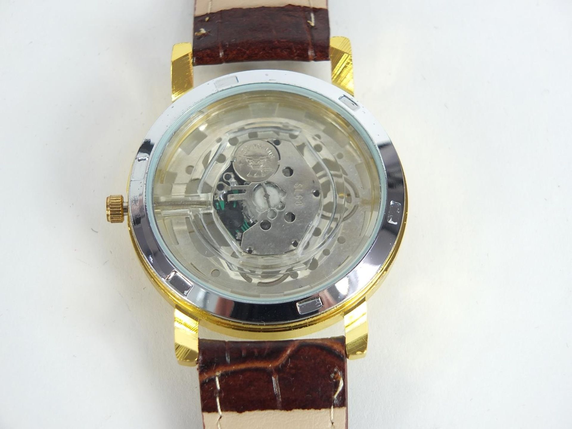 Twenty four Gentlemen's dress wristwatches including Rovite, Yazole and Soki, housed in a display - Image 5 of 8