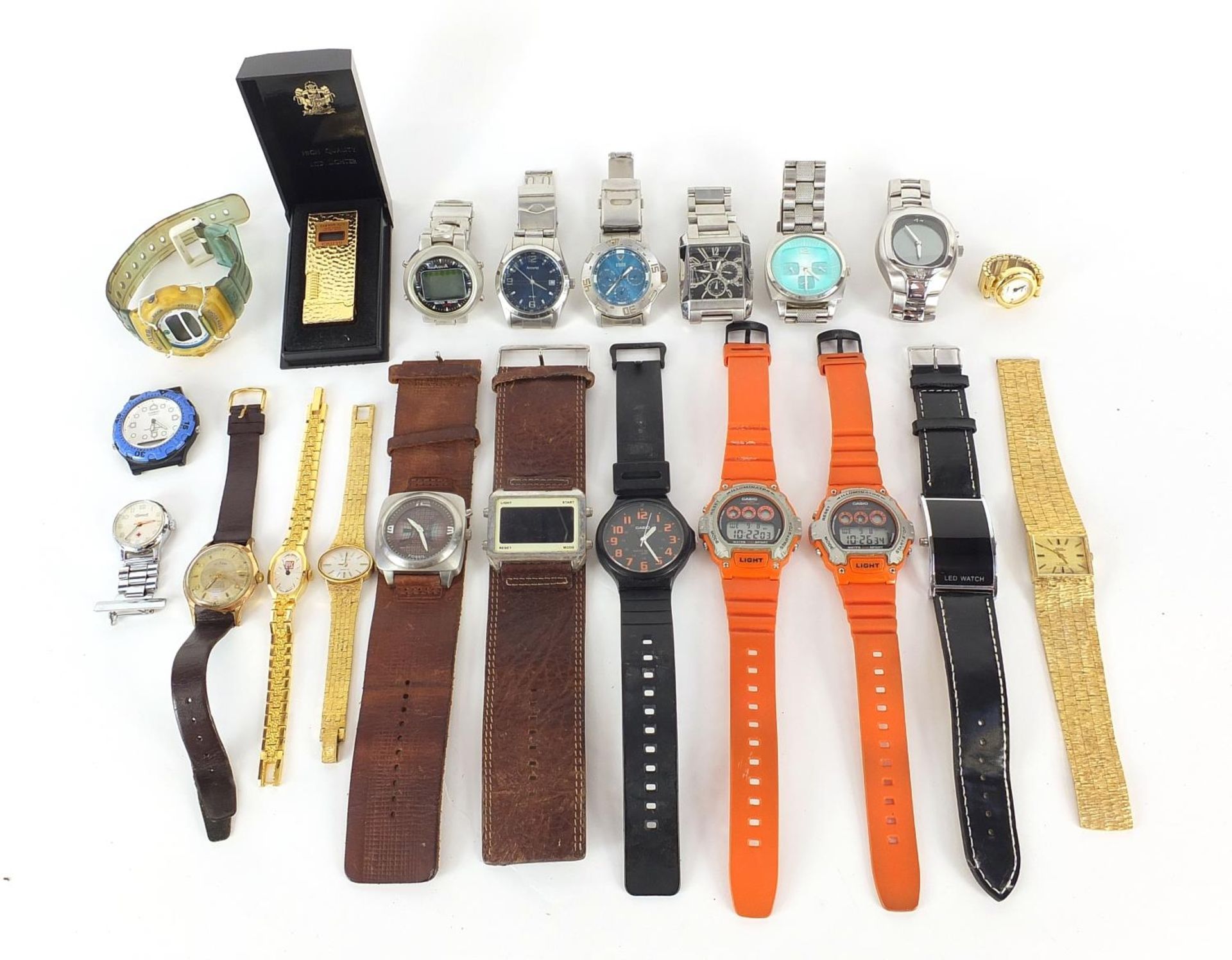Wristwatches including Casio, Police and Fossil