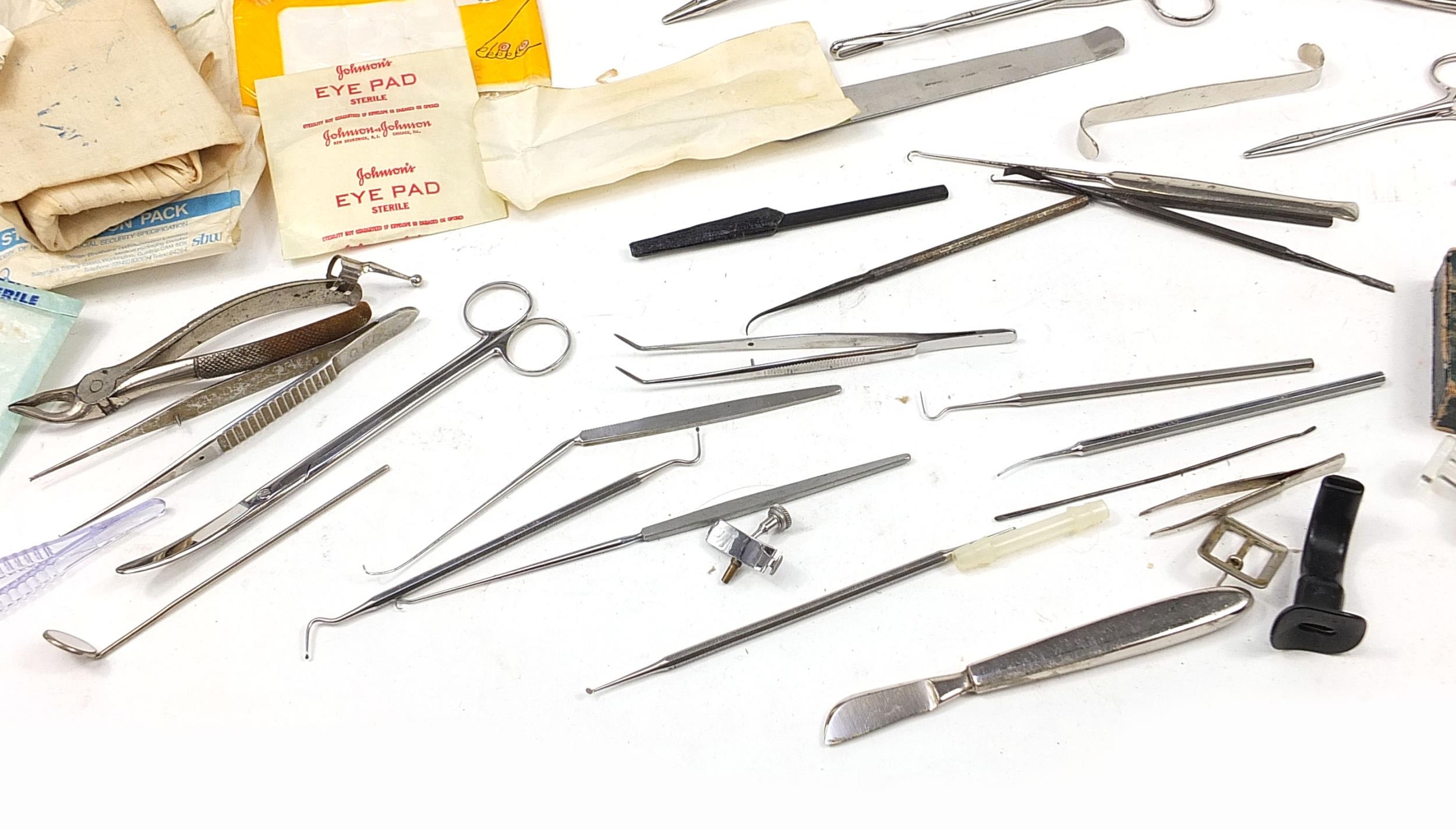 Collection of vintage and later medical instruments and equipment including syringes, knives and - Image 3 of 8