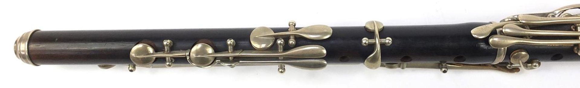 Jul Ludemann rosewood three piece flute with silver plated mounts and case - Image 4 of 9
