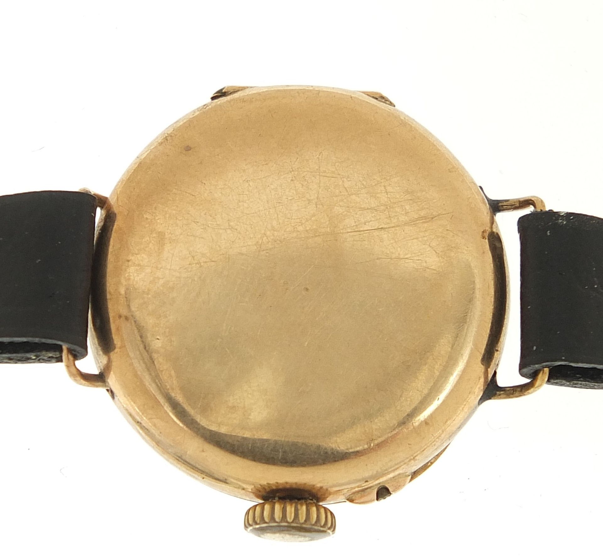 Ladies 9ct gold wristwatch and a 9ct gold clasp? with chain 1.2g, the watch 25mm in diameter - Bild 8 aus 9
