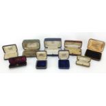 Antique and later jewellery boxes including L J Ewen, Hones, John Bagshaw & Sons Liverpool and W S