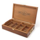 Havanas mahogany humidor with a lift out tray, 9.5cm H x 44.5cm W x 27cm D