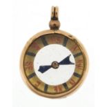 9ct gold compass pendant, 2.5cm high, 3.8g