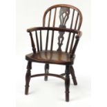 Antique elm and ash child's chair, 66cm high