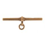 9ct rose gold T bar, 4.1cm in length, 4.1g