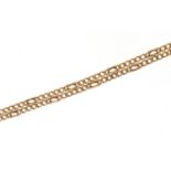 9ct gold Figaro link necklace, 48cm in length, 4.9g