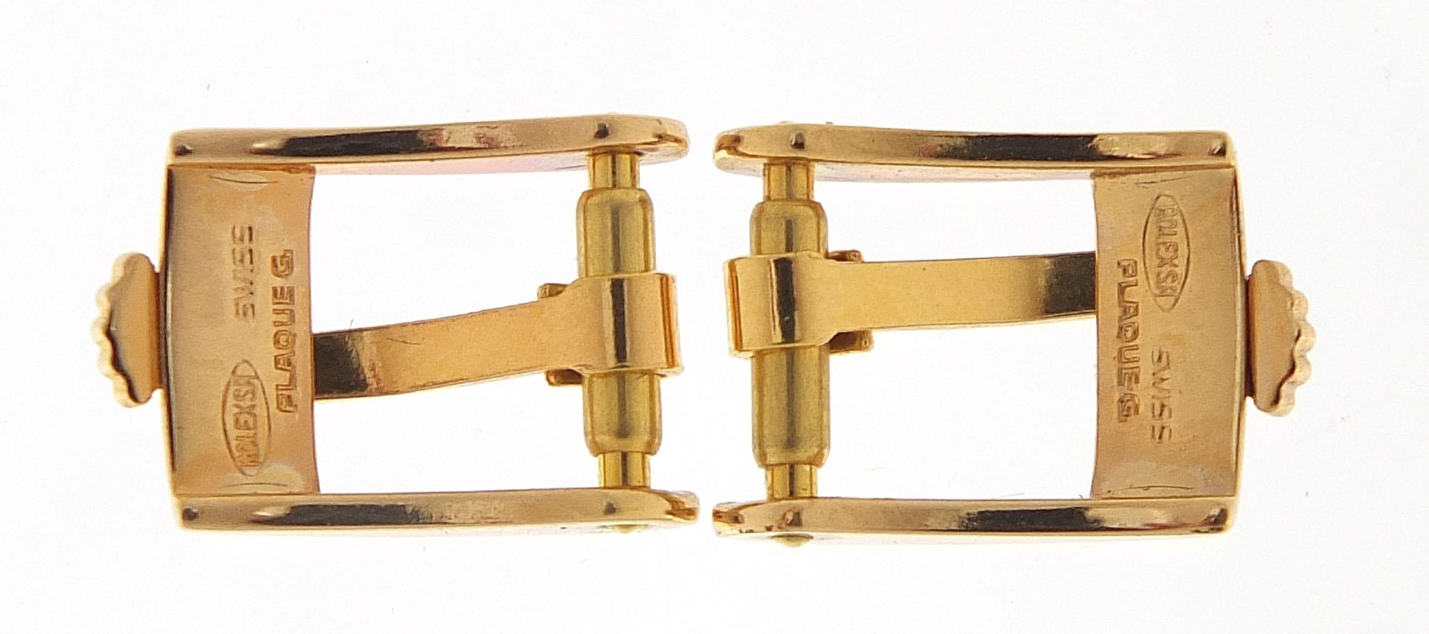 Rolex, two Rolex ladies wristwatch clasps stamped ROLEXSA, each 1.5cm x 1cm, total 2.3g - Image 2 of 4