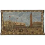 Continental tapestry wall hanging, possibly of St Peter's Square, 69cm high x 114cm wide