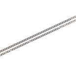 9ct white gold necklace, 44cm in length, 0.8g