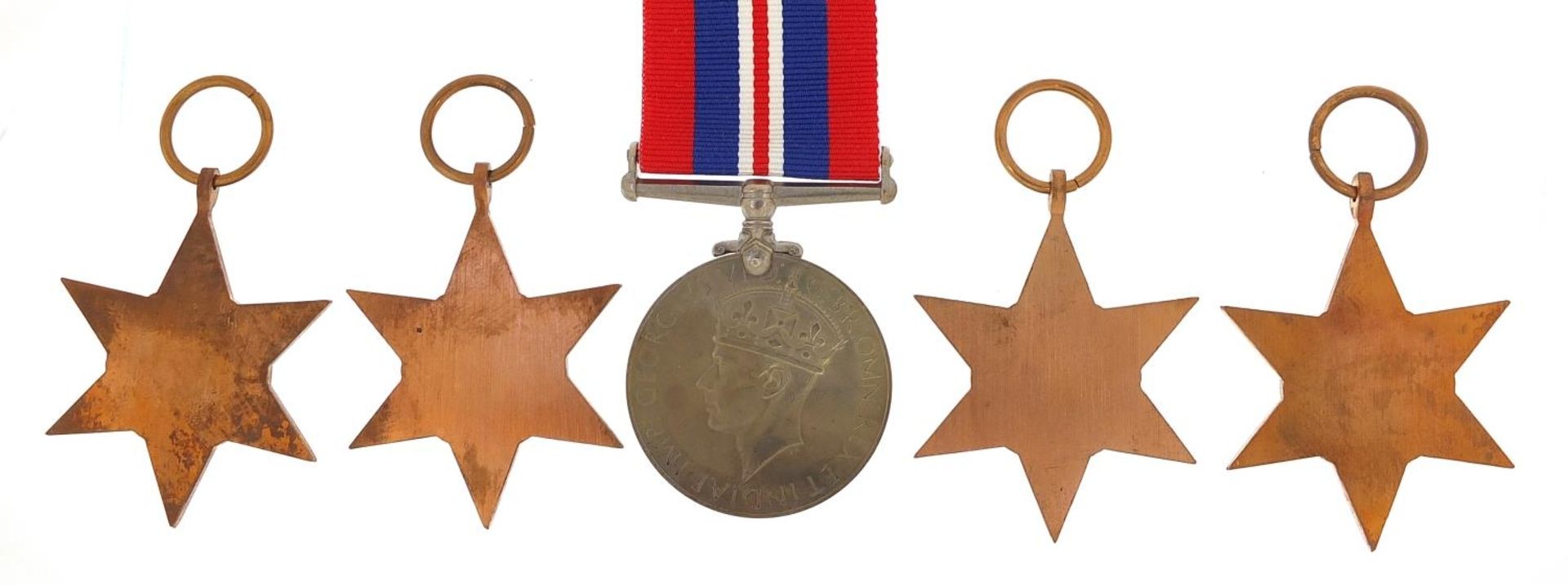 Four British military World War II medals with box of issue inscribed Mr T J Couston - Image 5 of 6