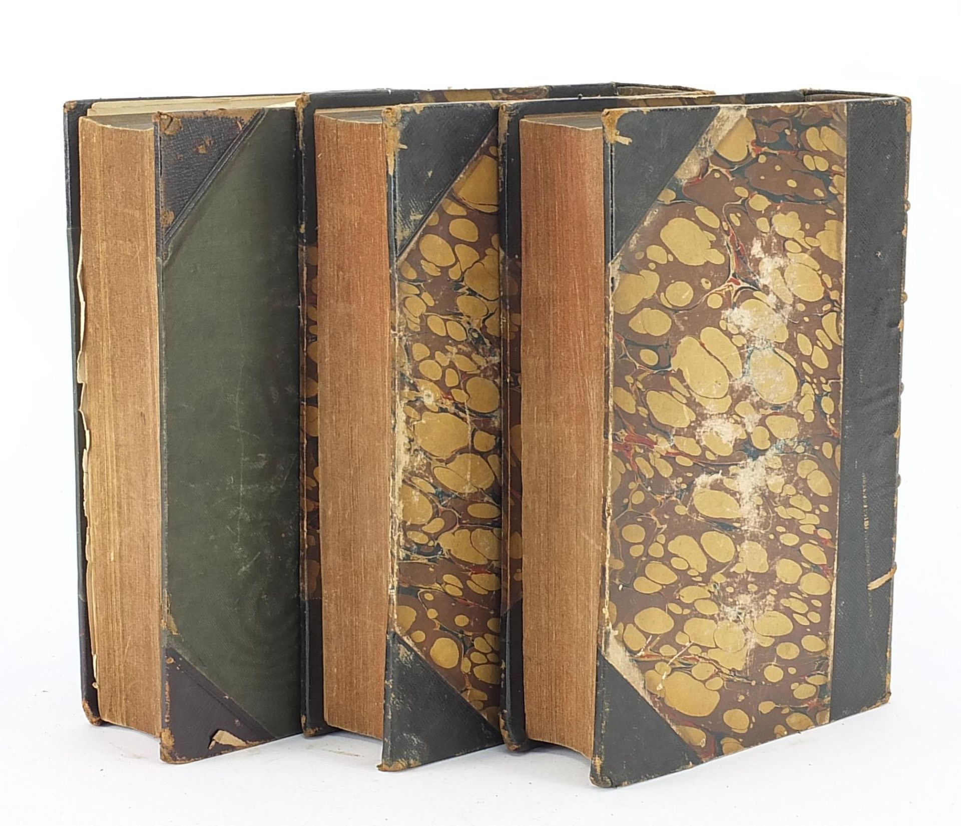 Three leather bound 19th century hardback books comprising The Arts & Sciences, British - Image 4 of 4