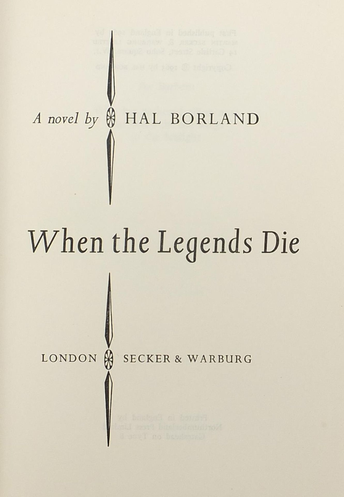 Three hardback books with dust jackets comprising Atlantic Meeting by H V Marton, When the Legends - Image 4 of 7