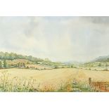 Robert Sulley - Shoreham Valley, Kent, watercolour, details verso, mounted, framed and glazed,