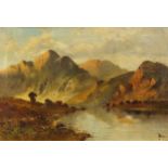 J A Boel 1904 - Highland loch scene, early 20th century Scottish oil on canvas, mounted and