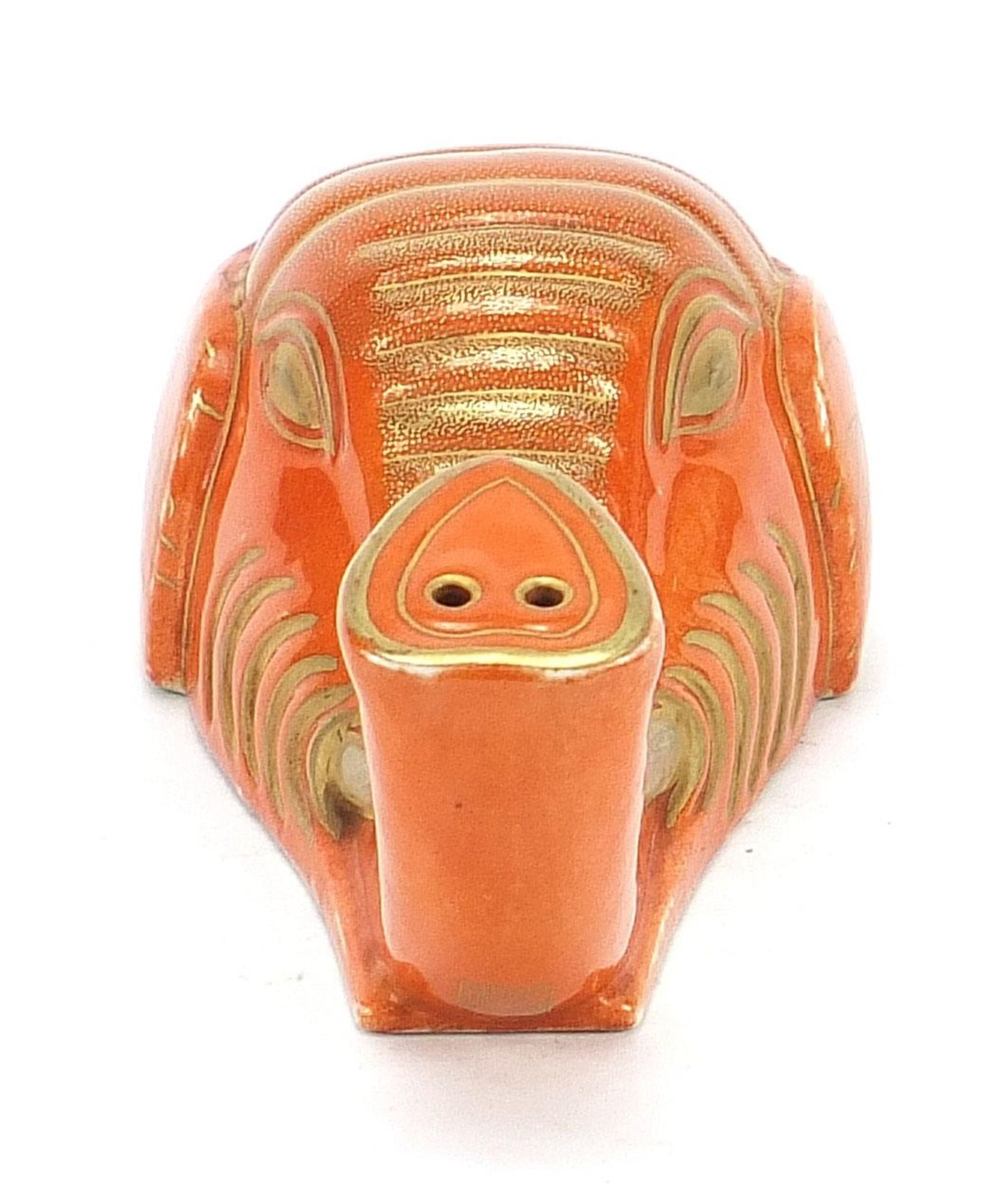 Chinese porcelain elephant head wall vase, 18cm high - Image 5 of 7