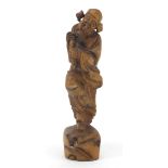 Chinese root carving of an elder, 30cm high
