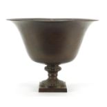 Classical bronzed planter, 31.5cm high x 40.5cm in diameter