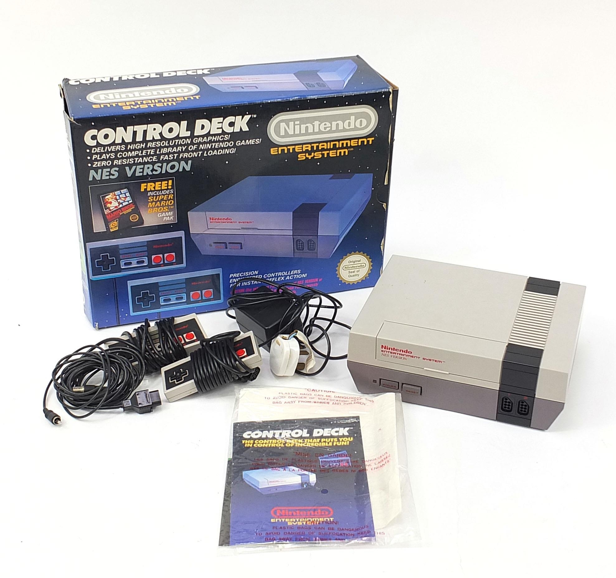 Nintendo control deck entertainment system with box