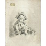 After Jean-Jacques de Boissieu - The right handed old man, etching, details verso, framed and