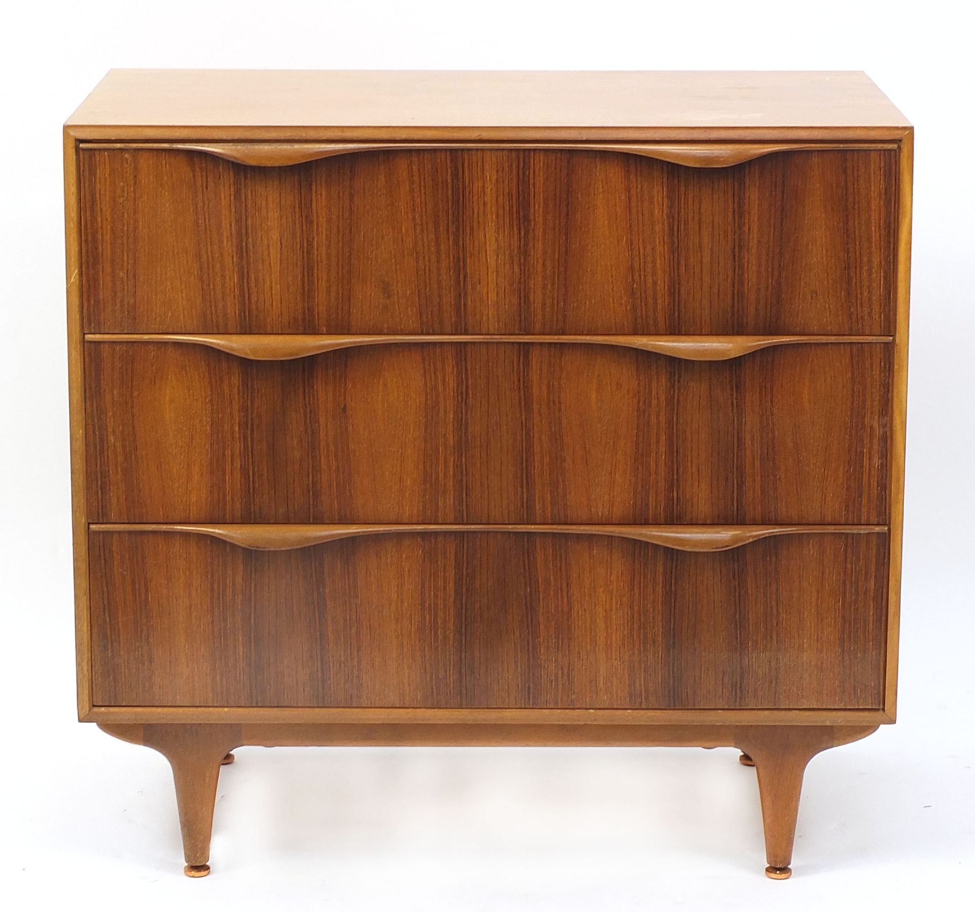 Gordon Russell, teak three drawer chest, 79cm H x 84cm W x 46cm D - Image 2 of 4