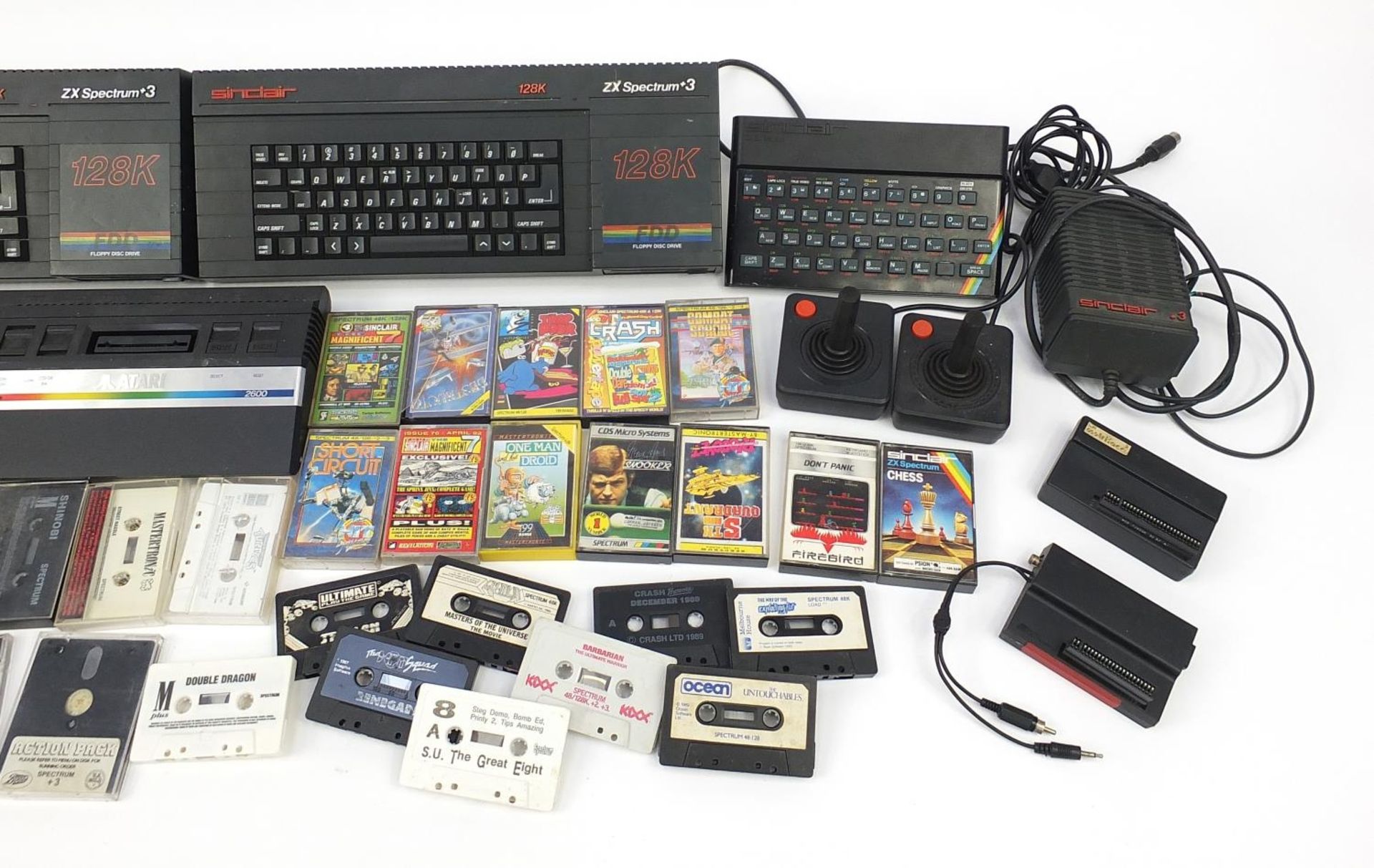 Selection of Sinclair and Atari vintage games including Spectrum, Atari 2600, Sinclair, joysticks - Image 5 of 7