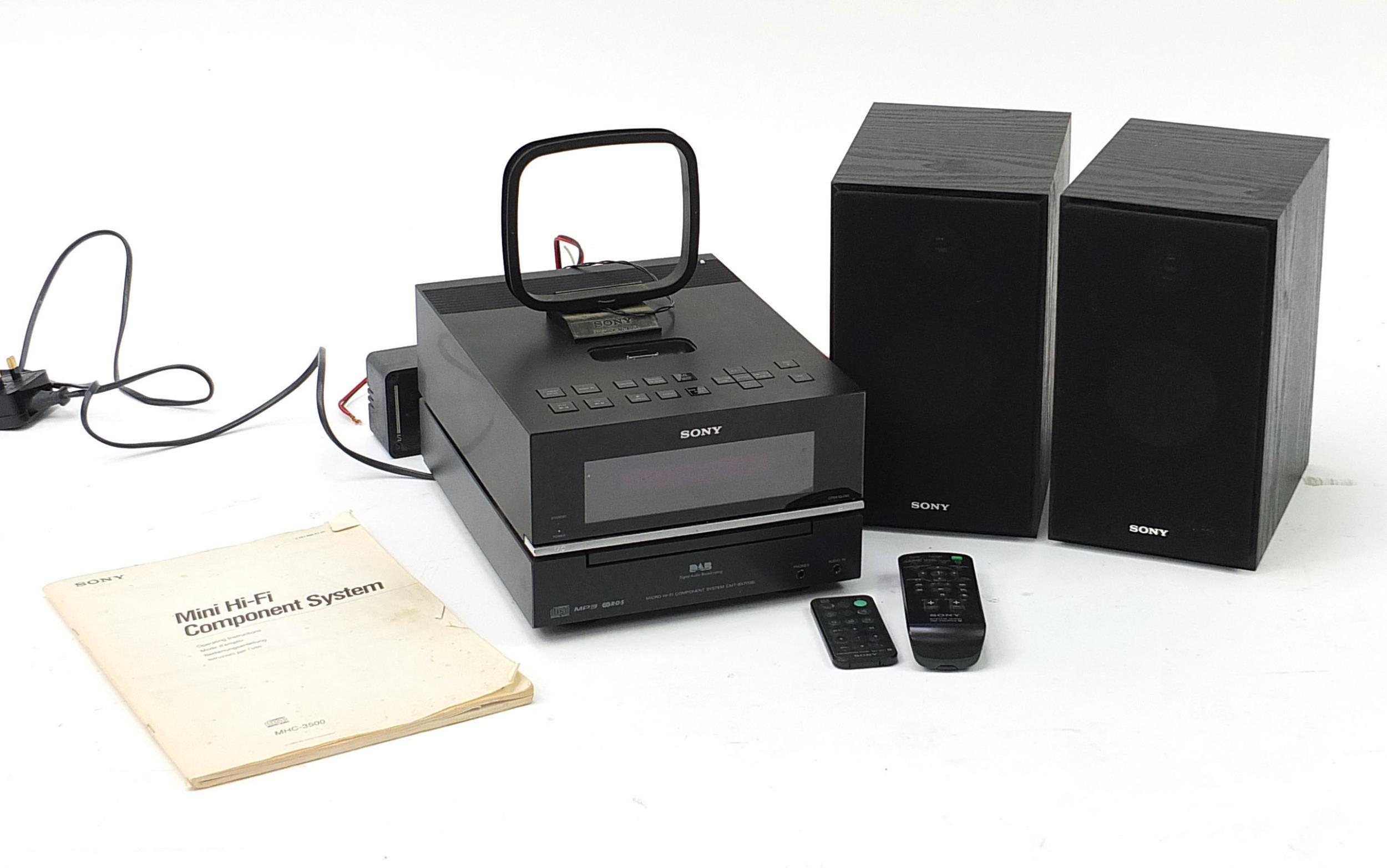 Sony micro HiFi component system with speakers model CMT-BX77DBI