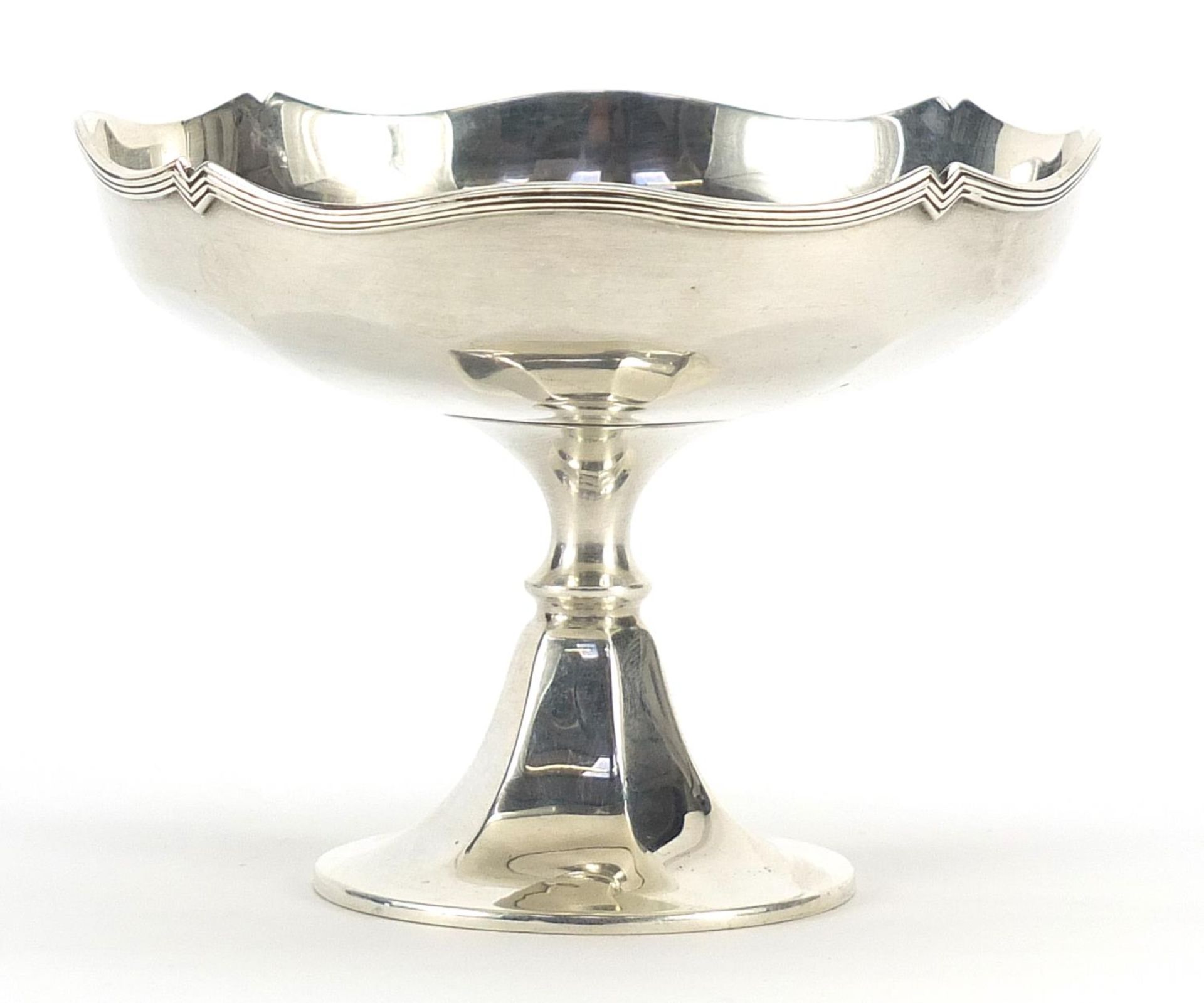 Edward Souter Barnsley & Co, silver pedestal dish, indistinct date letter, 8cm high x 10.5cm in - Image 2 of 4