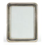 Large rectangular silver easel photo frame, marked 925, 24.5cm x 19.5cm