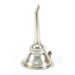 Georgian design unmarked silver wine funnel, 15cm in length, 107.0g