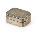George III silver vinaigrette with hinged lid and gilt interior, TW maker's mark, Birmingham 1814,